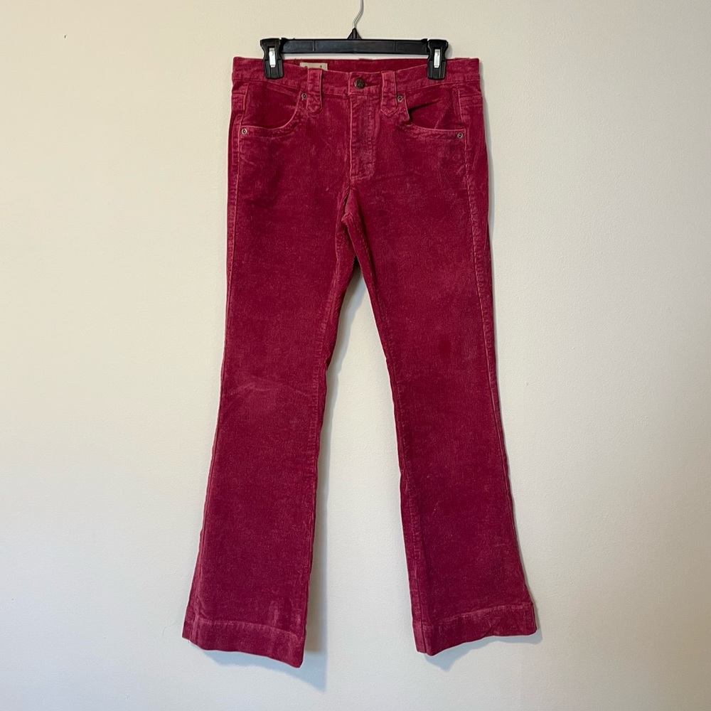 Vintage Lee Corduroy Flare Jeans Burgandy